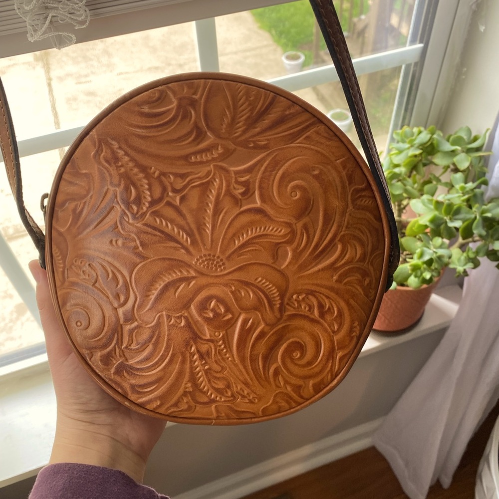 Patricia Nash round leather crossbody